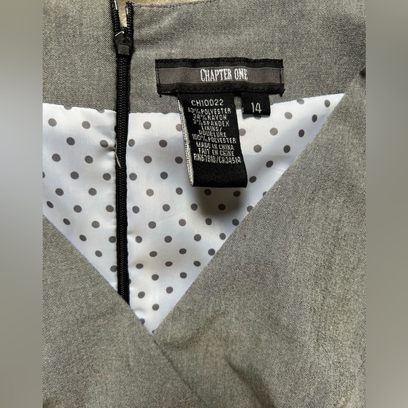 Grey sheath dress tag says 14 but check measurements - Picture 5 of 7